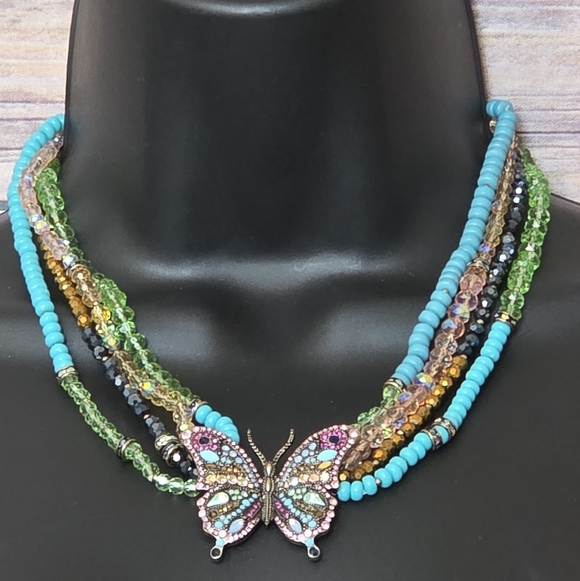 Betsey Johnson Colorful Butterfly Necklace NWT - Picture 15 of 15